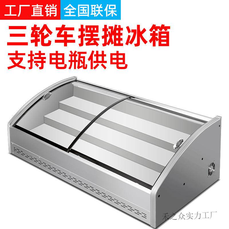 本钱不锈钢炸串烧烤展示柜三轮车摆摊冰箱冷藏冷冻点菜柜台式冰柜