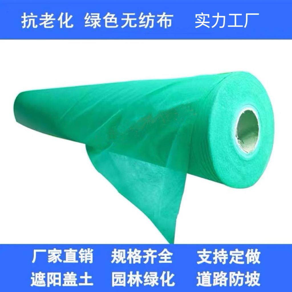 绿化无纺布绿色膜园林工地防尘网盖土布护坡草坪植草籽无纺布整卷