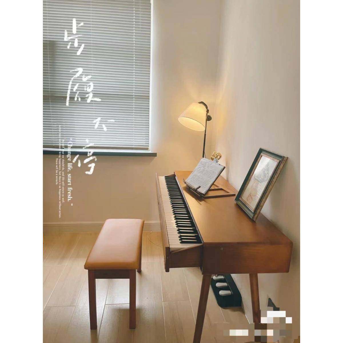 木质琴桌书桌式电钢琴收纳桌子电子琴全翻盖midi键盘工作台编曲桌