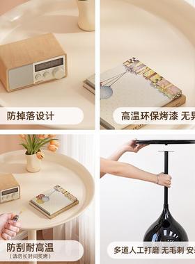 奶油风沙发边几室休闲阳小圆台桌简约可移动LX211141茶桌几卧子网