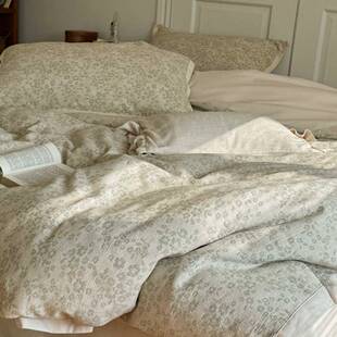 韩法风渐变色织漫天星四件套纯棉贴身超柔婴儿棉现代家居床上用品