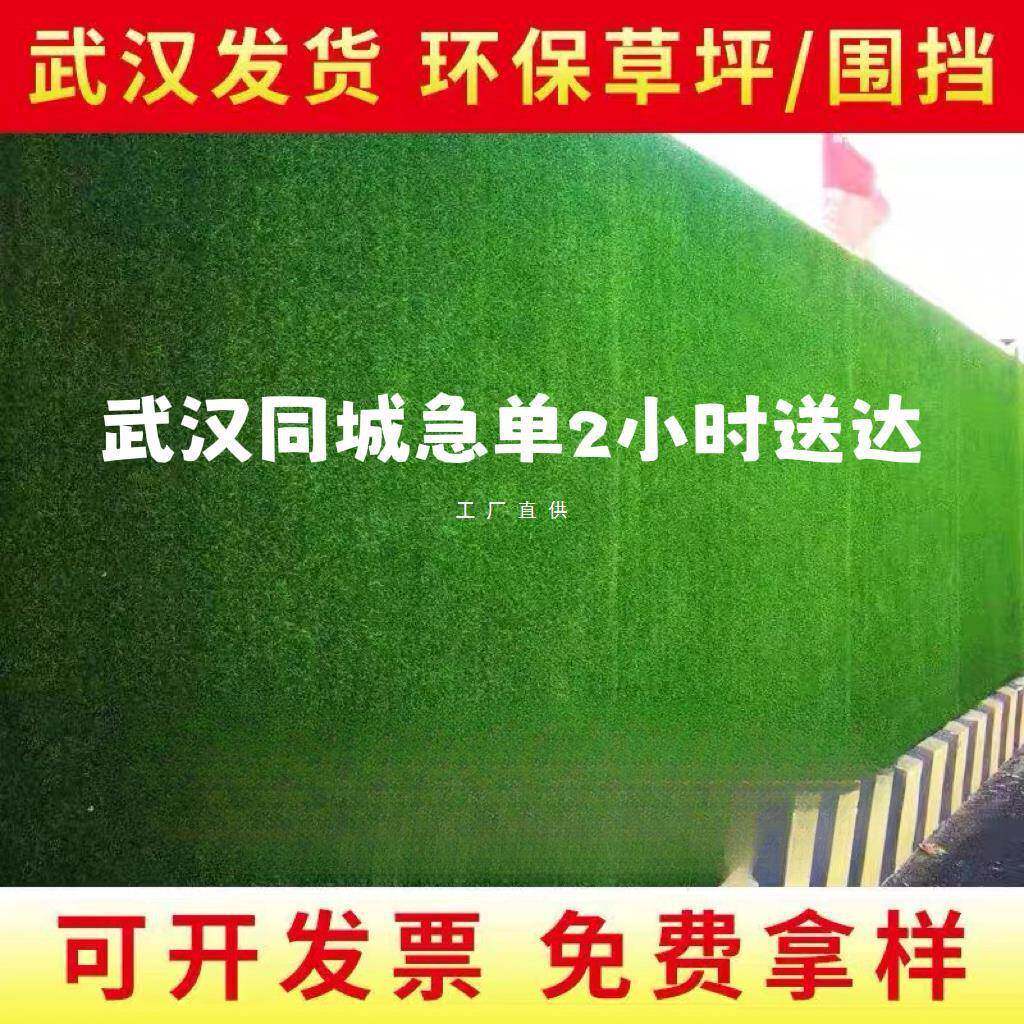 武汉草坪地毯工地围挡阳台楼顶绿化户外人造假草皮幼儿园装饰