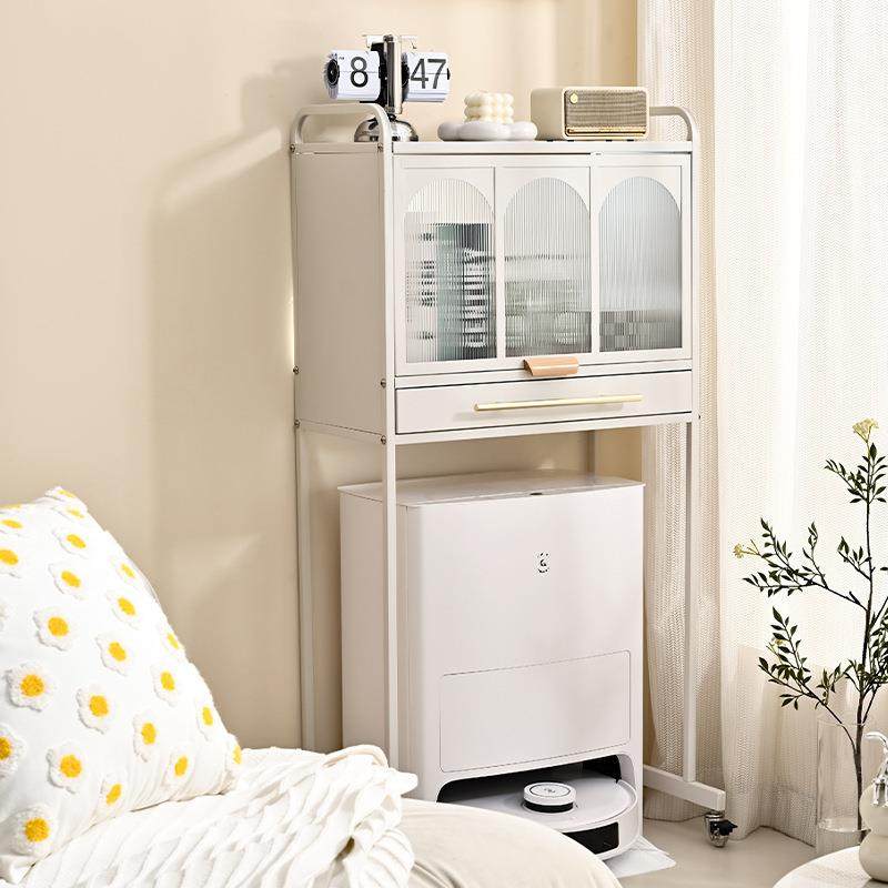 扫地机器人置物架洗地机下空式云鲸追觅基站猫砂盆上方移动收纳柜