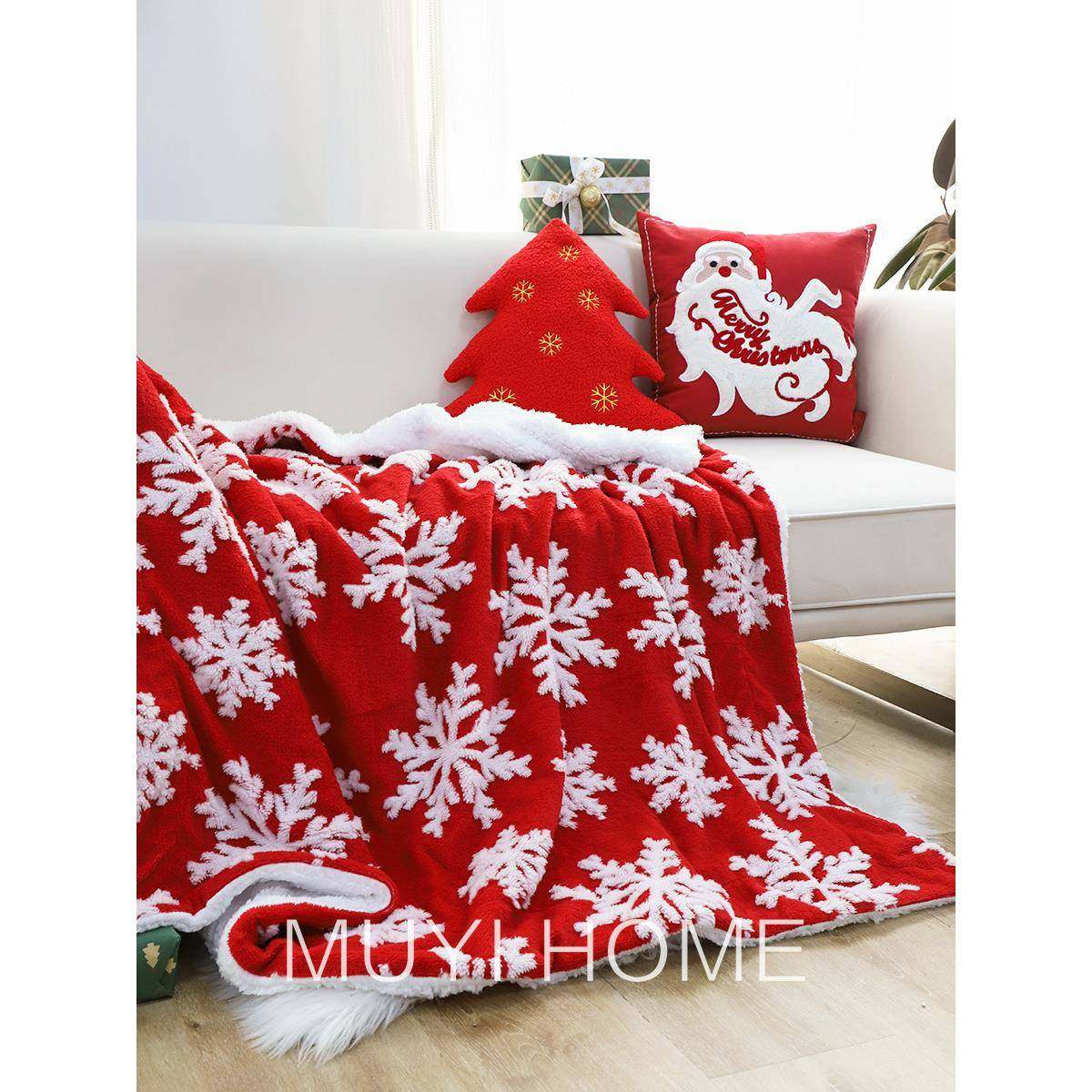1VPK圣诞节毛毯雪花加绒休闲盖毯卧室节日毯子客厅沙发装饰毯子,床上用品,休闲毯/毛毯/绒毯,淘宝优惠券,粉丝福利购,淘宝优惠卷