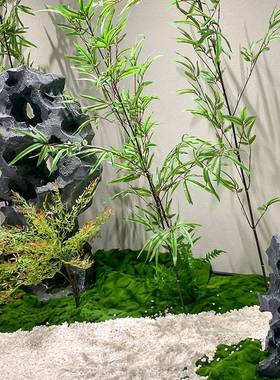 跨境仿真竹子绿植 室内外绿色装饰造景隔断墙人造盆栽庭院假毛竹