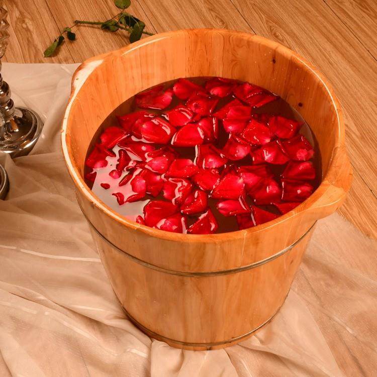 双人泡脚木桶家用大脚洗脚桶足疗浴足木桶洗脚木盆足浴盆香柏木