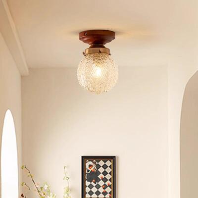 法式复古入户玄关灯走廊过道灯美式中古衣帽间阳台吸顶灯casagd