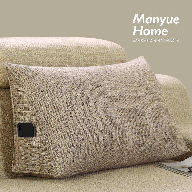 纯色三色麻布客厅沙发靠垫家用三角护腰靠枕床上腰枕靠背可拆洗,居家布艺,抱枕被,淘宝优惠券,粉丝福利购,淘宝优惠卷