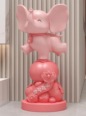 实力工厂事事如意吉祥大象大型落地大摆件客厅沙发旁电视柜旁装饰