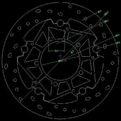 摩托车电动车刹车盘浮动盘碟盘 设计 ABS齿 定做 5mm厚度 245外