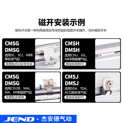 亚德客型气缸磁性开关传感应器接近开关DMSG/CMSG/CMSJ/CMSH-020