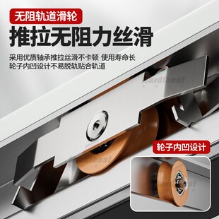 铝合金玻璃轨道推拉门衣柜移门滑轨卫生间移动门滑轮上下导轨吊轨