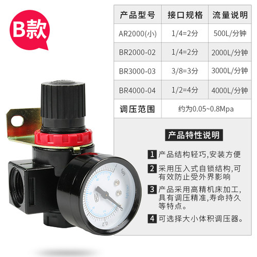 气源处理器AR2000-02 3000-03 4000-045000调压阀亚德客smc山耐斯