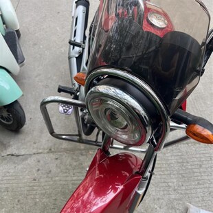 适用本田cgx150摩托车改装圆灯挡风罩大灯导流罩保险支架挡风玻璃