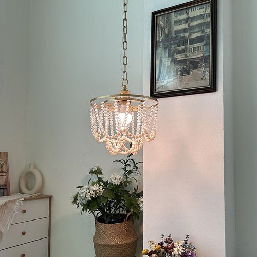 美式简约现代法式复古餐厅吧台过道玄关卧室阳台床头水晶珍珠吊灯