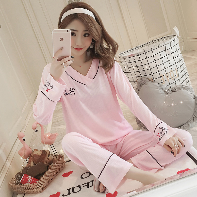 韩版春秋睡衣女秋季纯棉长袖两件套公主风宽松甜美可爱全棉可外穿,女士内衣/男士内衣/家居服,睡衣/家居服套装,淘宝优惠券,粉丝福利购,淘宝优惠卷