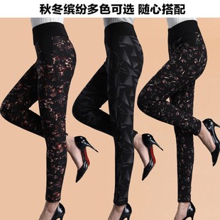 妈妈裤 高腰弹力大码 女外穿加绒加厚3层保暖裤 秋冬中老年驼绒棉裤