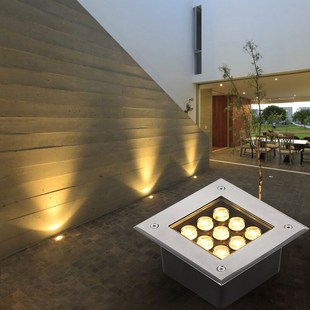 沃想地埋灯户外防水公园广场灯墙脚地灯室外方形射灯埋地灯正白1W