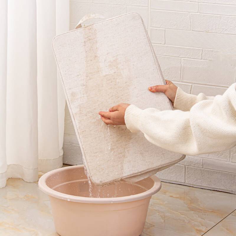 天山棉麻PP板收纳筐带提手可折叠钢架收纳盒家居宿舍寝室收纳神器