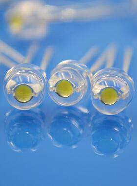 120lm/w直插LED灯珠 白光高亮灯珠 5mm草帽白光灯珠 0.06W发光管