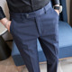 蓝色西装 裤 休闲西服裤 西裤 子潮 垂感韩版 修身 长裤 男士 直筒商务正装