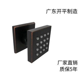 按摩洗浴喷头2寸方形ORB铜侧喷腰喷淋浴花洒酒店公寓装 修50X50mm