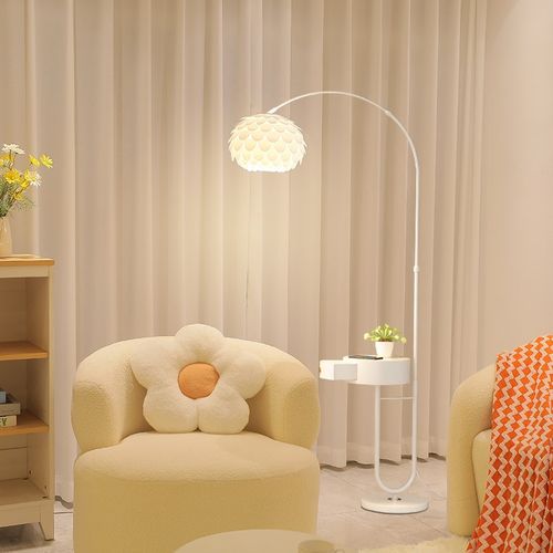 松果钓鱼灯落地灯客厅沙发边几卧室床头网红法式奶油风氛围感台灯