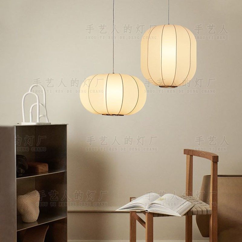 新中式创意现代餐厅吊灯中国风茶室禅意民宿灯日式客厅卧室布艺灯,家装灯饰光源,餐厅吊灯,淘宝优惠券,粉丝福利购,淘宝优惠卷
