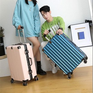 24寸行李箱拉链款铝框款行李箱旅行箱28寸结实耐用登机静音大容量