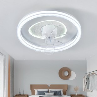 简约现代卧室风扇灯360度摇头中山灯具房间灯主卧2024新款 吸顶灯