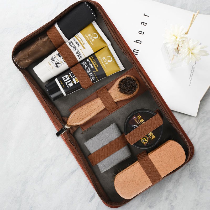 高档皮革鞋油套装无色懒人貂油膏皮革抛光油皮衣包皮鞋蜡鞋油便携