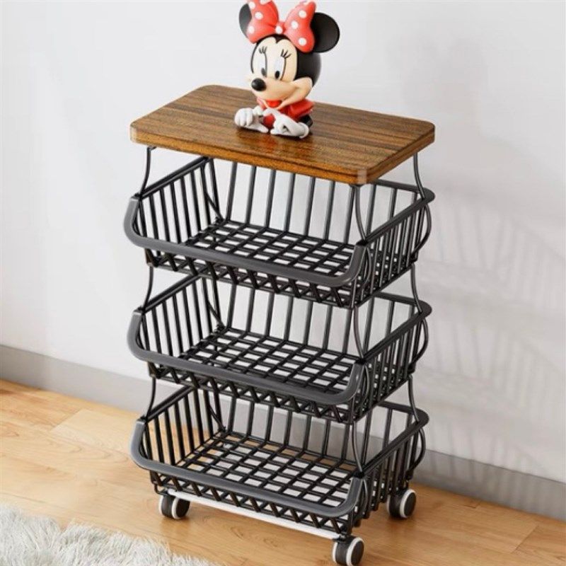 厨房小推车蔬菜篮子落地家用多层水果可移动金属收纳置物架l1,厨房/烹饪用具,抹布架/厨房清洁收纳架,淘宝优惠券,粉丝福利购,淘宝优惠卷