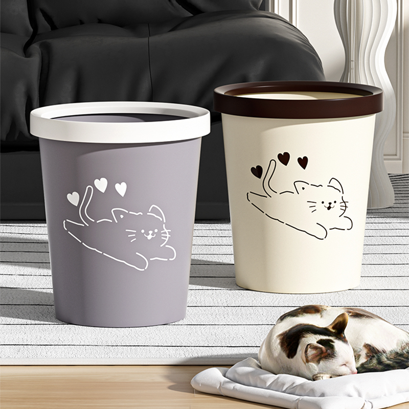 垃圾桶家用客厅轻奢高档厨房卧室大容量高颜值现代卫生间2024新款