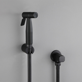 哑黑色304不锈钢马桶喷枪增压冲洗水龙头喷头高压厕所卫生间伴侣