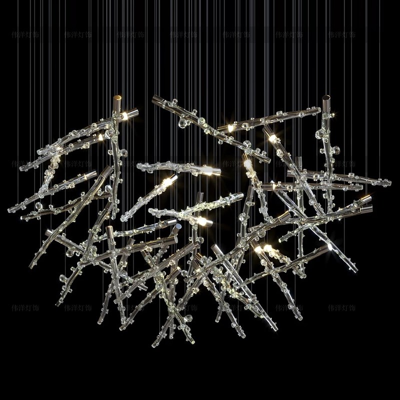 商场工程宾馆酒店大堂非标灯具售楼部沙盘造型灯艺术装饰定制吊灯