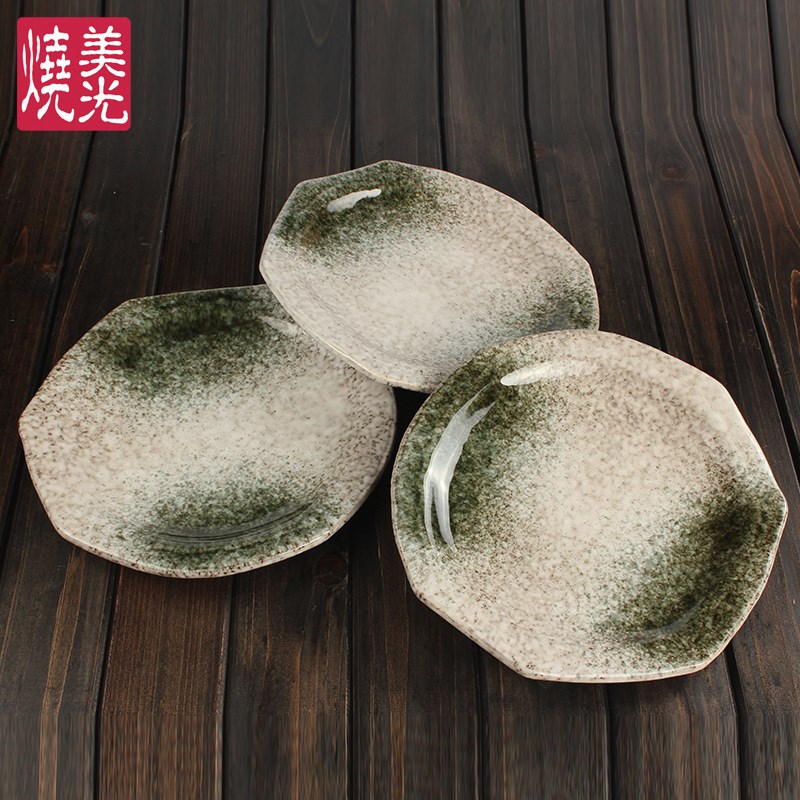 11寸八角形龙虾鱼陶瓷大盘创意牛排意面水果盘子西餐平盘陶瓷餐具