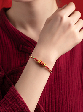 端午节五彩绳2023年兔本命年红绳手链女男生肖本命佛编织手绳饰品