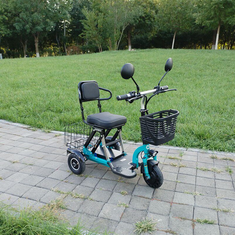 电动三轮车小型家用折叠车单人轻便锂电代步三轮车