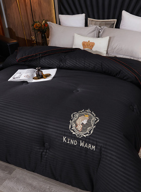 冬季黑色被子冬被加厚保暖被芯被褥铺垫床上大豆被春秋被200x230