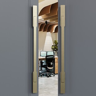 新中式玻璃门拉手仿古铜酒店宴会C厅现代简约门把手店铺实木门扶