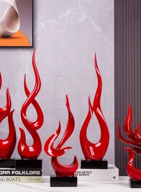 现代简约北欧创意家居客厅电视柜办公室装饰品轻奢工艺品抽象摆件