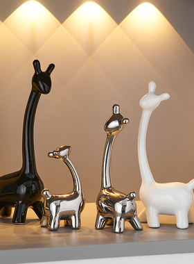 创意鹿摆件轻奢档电视柜酒柜家居软装饰品客厅玄关级感工艺品