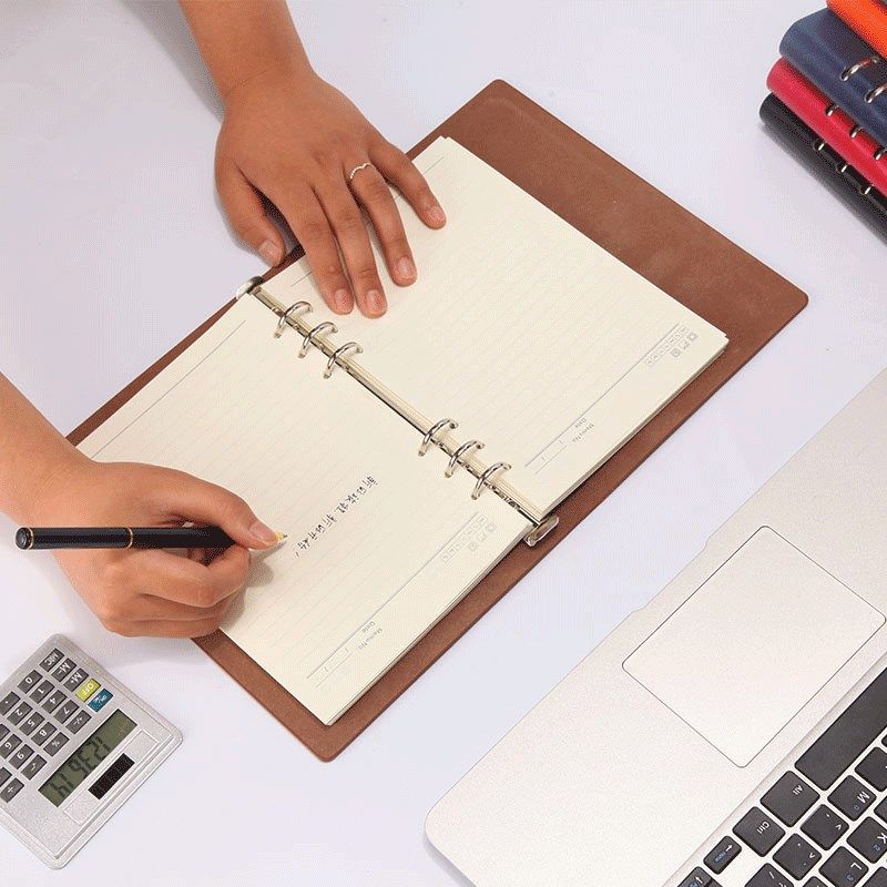 六孔活页夹商务本定制笔记本文具本子加厚16开大号记事本可印logo