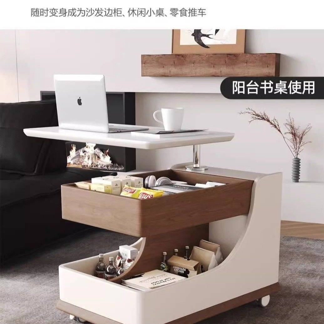 现代移动推车茶几小推车小户型家用沙发简约多功能升降客厅小茶几