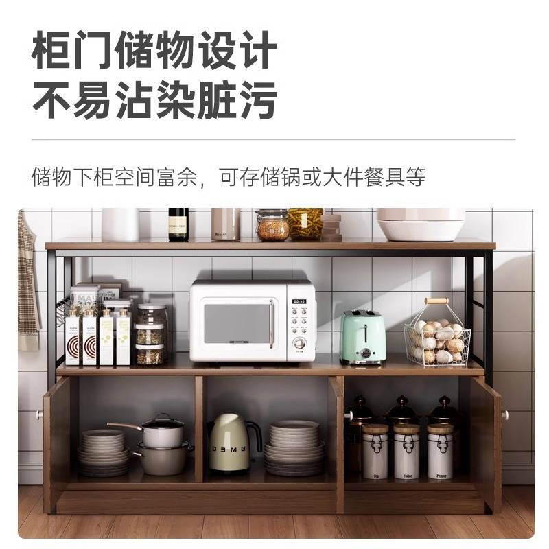 厨房置物架落地多层橱柜收纳柜家用备餐专用桌子多功能柜子储物柜