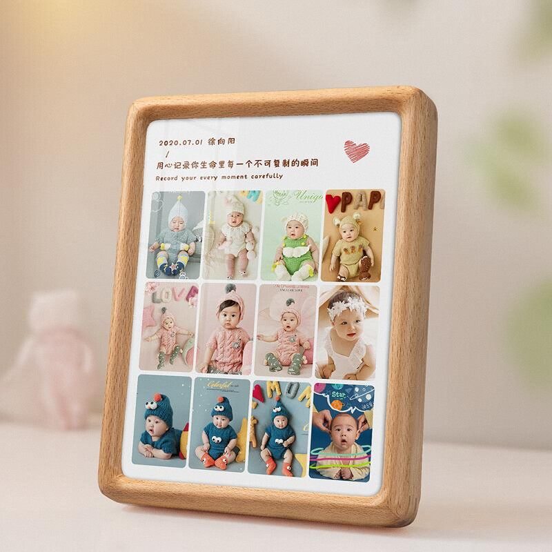 相框摆台宝宝成长纪念实木高级定制全家福打印洗照片做成相框册,家居饰品,相框/画框,淘宝优惠券,粉丝福利购,淘宝优惠卷