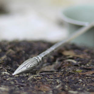 云南苗银普洱茶刀复古银制茶砖茶针茶饼金属茶锥功夫茶具茶道配件