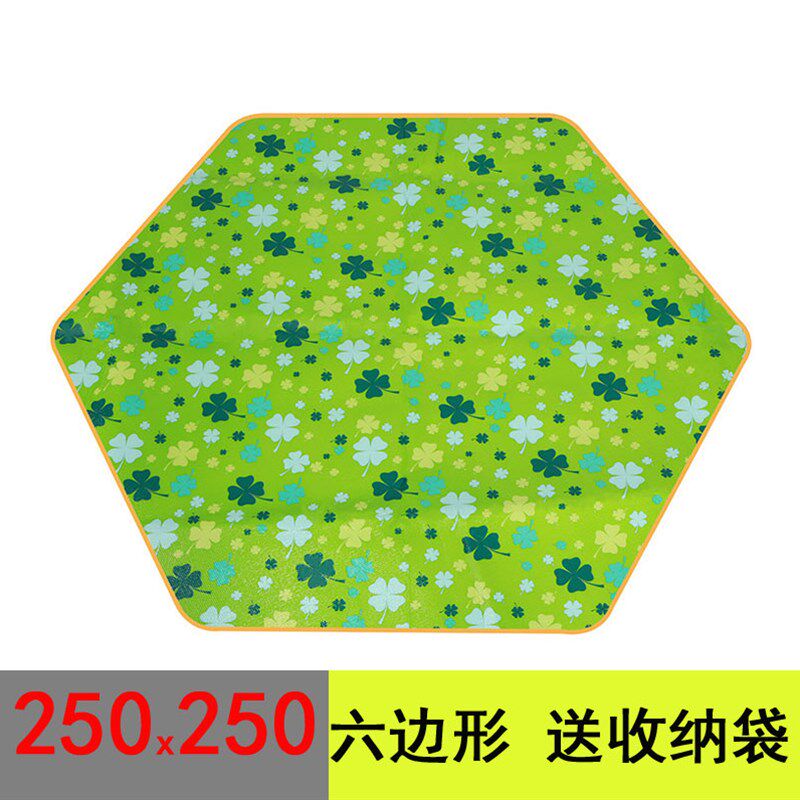 户外防潮垫加厚六边形帐篷防水地垫多人草地沙滩爬爬垫可折叠便携图片
