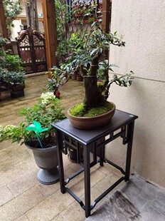 铝合金回纹花几新中式古典盆景园林景观盆艺盆栽室内外阳台花架子