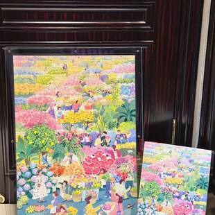 暖暖框坊TOI花市专用亚克力拼图框1000片70*50高端画框三层外框